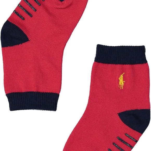 Ralph Lauren Set Striped Cotton Jersey Rugby Coverall Navy and 3 pk socks.  NWT - Picture 5 of 7